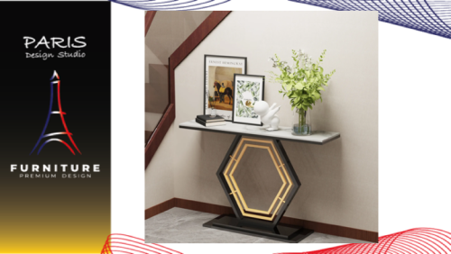 "PARIS DESIGN STUDIO" 120CM Long Console Table Sintered Stone