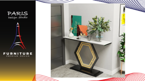 "PARIS DESIGN STUDIO" 120CM Long Console Table Sintered Stone