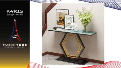 "PARIS DESIGN STUDIO" 120CM Long Console Table Sintered Stone