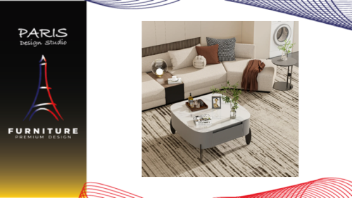 "PARIS DESIGN STUDIO" Center Table Living Room Table Coffee Table with Drawers