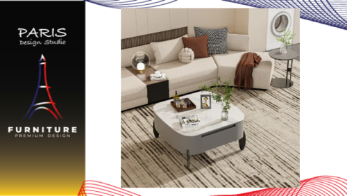 "PARIS DESIGN STUDIO" Center Table Living Room Table Coffee Table with Drawers