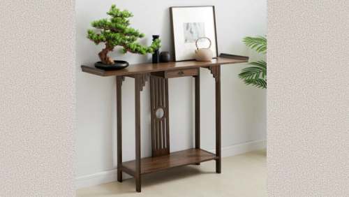 "PARIS DESIGN STUDIO" Chinese style table Solid Wood Console Table with Drawer