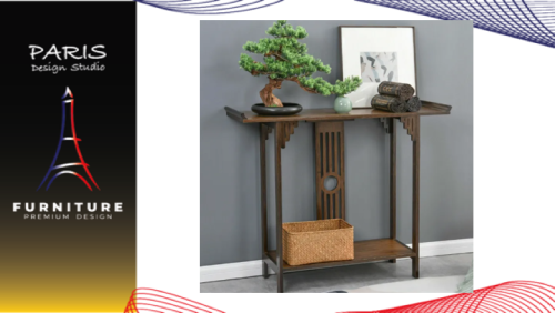 "PARIS DESIGN STUDIO" Chinese style table Solid Wood Console Table with Drawer
