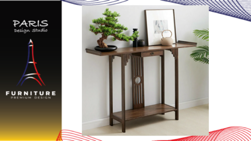"PARIS DESIGN STUDIO" Chinese style table Solid Wood Console Table with Drawer