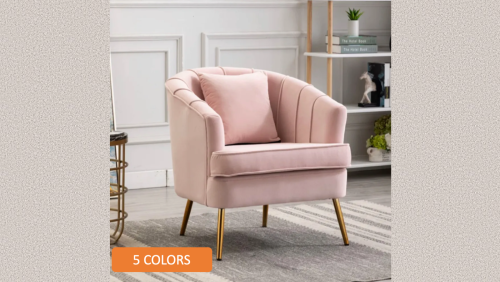 "PARIS DESIGN STUDIO" golden metal leg Shell sofa with clinic cafe