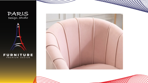 "PARIS DESIGN STUDIO" golden metal leg Shell sofa with clinic cafe
