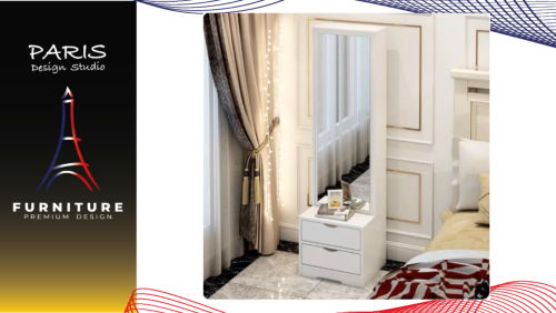 "PARIS DESIGN STUDIO" Korean style dressing table with LED light, not including chairs