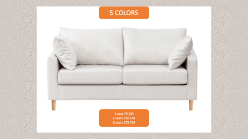 "PARIS DESIGN STUDIO" leather sofa, Japanese-style sofa, soft and comfortable