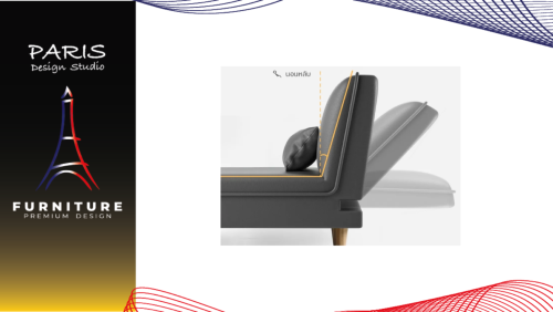 "PARIS DESIGN STUDIO" more long sofa, the sofa can be adjusted to a bed