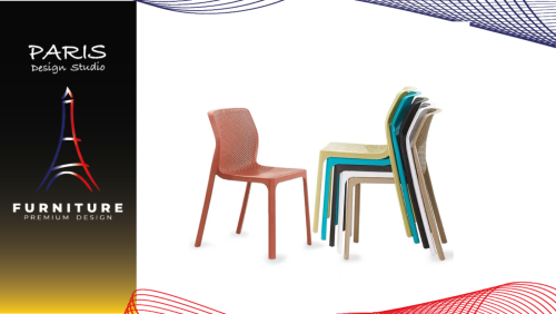 "PARIS DESIGN STUDIO" Nordic style hard plastic chair molded design with wide backrest