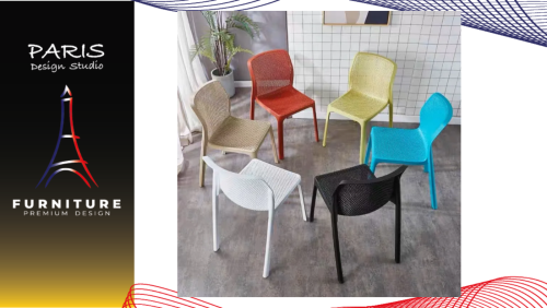 "PARIS DESIGN STUDIO" Nordic style hard plastic chair molded design with wide backrest