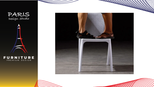 "PARIS DESIGN STUDIO" Nordic style hard plastic chair molded design with wide backrest