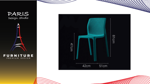 "PARIS DESIGN STUDIO" Nordic style hard plastic chair molded design with wide backrest