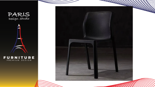 "PARIS DESIGN STUDIO" Nordic style hard plastic chair molded design with wide backrest