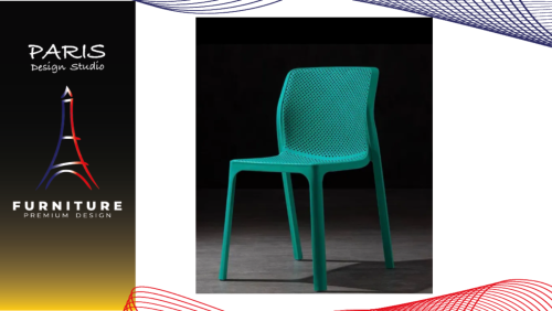 "PARIS DESIGN STUDIO" Nordic style hard plastic chair molded design with wide backrest