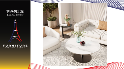 "PARIS DESIGN STUDIO" Sofa Table, Modern Simple Sofa Table, Set of 2 Nesting Coffee Table