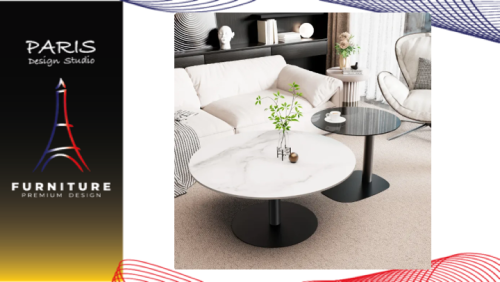"PARIS DESIGN STUDIO" Sofa Table, Modern Simple Sofa Table, Set of 2 Nesting Coffee Table