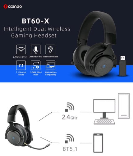 BT60-X WIRELESS HEAPHONE 2.4Hz working time 10h