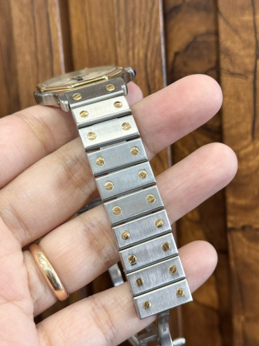 Cartier Santos Octagon LM 18K Yellow Gold Quartz Ladies Watch