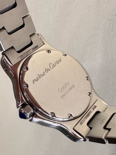 Cartier Santos Octagon LM 18K Yellow Gold Quartz Ladies Watch