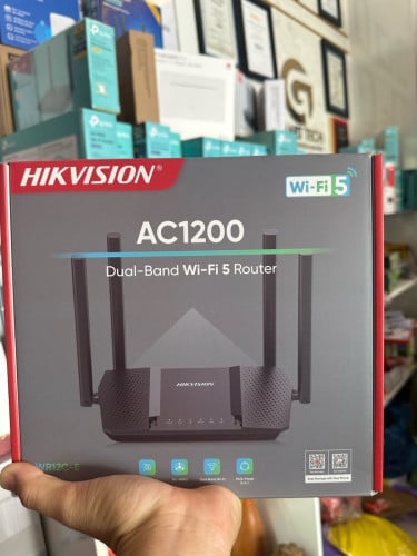 Hikvision Router HIK Router AC1200 Wireless Router DS-3WR12C-E (Wi-Fi 5អង់តែន៤)