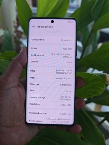 Huawei Nova10 8g/128g_CH(វៃដូរបាន)👉$110