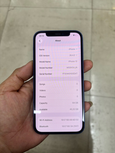 iPhone 12សានុំសុីន. 64GB