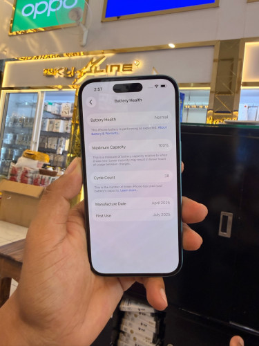 iPhone 16 128G battery life 100% Cycle Count 38