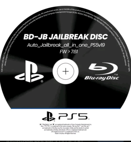 Jailbreak PS5 ver. 10.20 to 12.00 ដាក់ disc