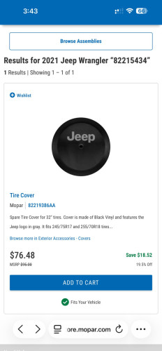 Jeep Wrangler wheels cover