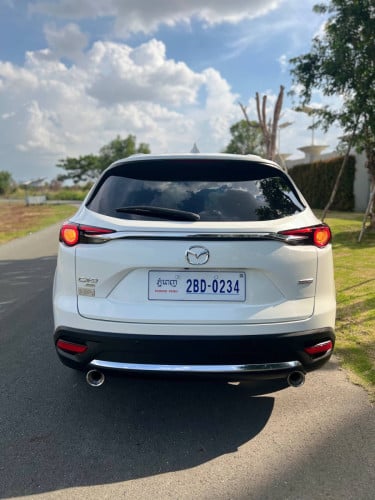 Mazda CX9 2019 FULL ពណ៏   ស ក្នុងឈឺរី✍️កៅអី3ជួរ 7កៅអី✍️ម៉ាសុីន SKYACTIV-G TURBO 2.5Lឡានអត់បុកប៉ះ