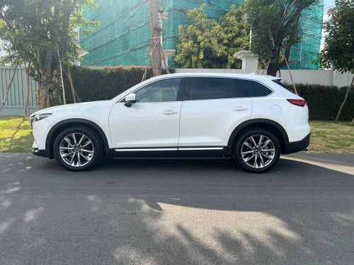 Mazda CX9 2019 FULL ពណ៏   ស ក្នុងឈឺរី✍️កៅអី3ជួរ 7កៅអី✍️ម៉ាសុីន SKYACTIV-G TURBO 2.5Lឡានអត់បុកប៉ះ