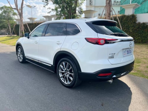Mazda CX9 2019 FULL ពណ៏   ស ក្នុងឈឺរី✍️កៅអី3ជួរ 7កៅអី✍️ម៉ាសុីន SKYACTIV-G TURBO 2.5Lឡានអត់បុកប៉ះ