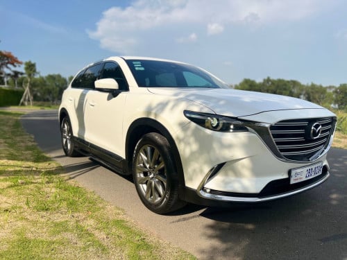 Mazda CX9 2019 FULL ពណ៏   ស ក្នុងឈឺរី✍️កៅអី3ជួរ 7កៅអី✍️ម៉ាសុីន SKYACTIV-G TURBO 2.5Lឡានអត់បុកប៉ះ