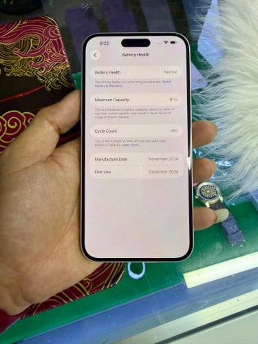 Phone 16 Plus Color White🤍មួយទឹកថ្ម91%🔋128G lock simប្រើបានសុីម2សេវាដើរស្មូតល្អគ្រប់ប្រពន្ធ័⭐️