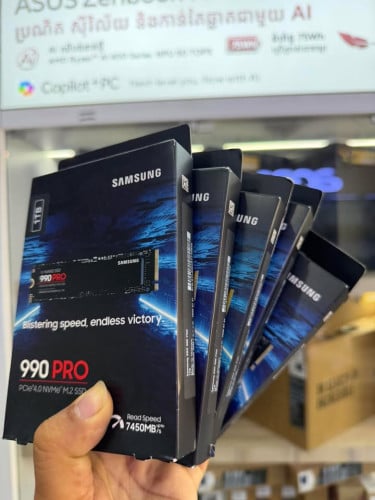 Samsung NVMe 990Pro M2 PCie 1T Read Speed 7450Mb/s