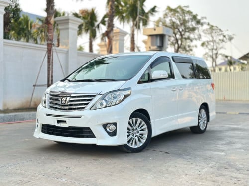 TOYOTA ALPHARD 2014 HF ពណ៌ស ក្នុងខ្មៅ