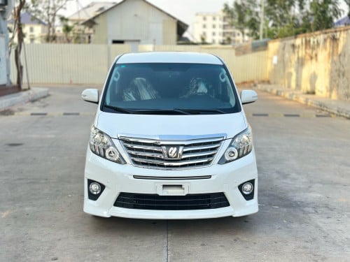 TOYOTA ALPHARD 2014 HF ពណ៌ស ក្នុងខ្មៅ