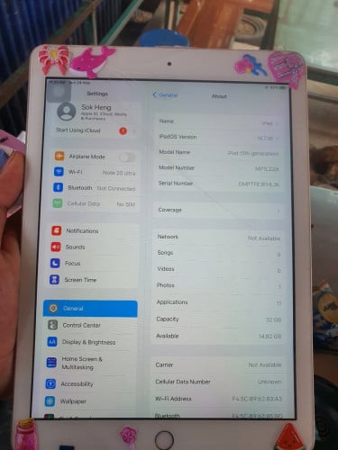 លក់ ipad 5th នៅសានុំស៊ីនមានស្កេន