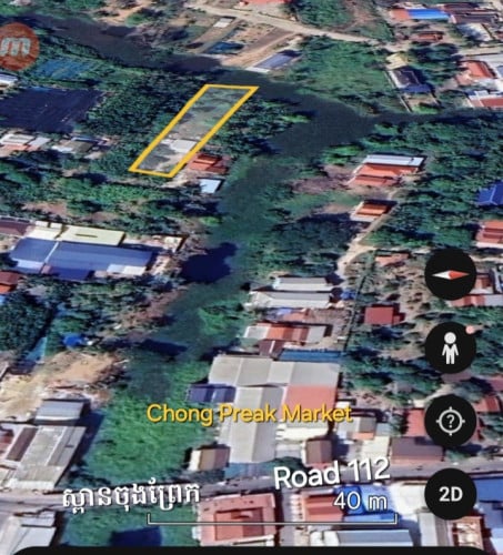 ដីលក់ នៅជិតផ្សារចុងព្រែក Land for Sale near Chong Preak Market