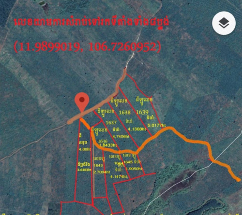 28 hectares  ដីប្លង់រឹង​លក់ $9000 /hectare លក់ខាត ដីប្លង់រឹងម្ចាស់ផ្ទាល់