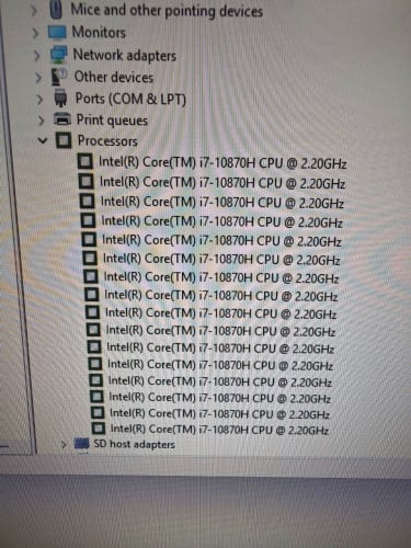 All In One PC  i7-10870H 8 Cores/16 Threads/RAM 16GB/SSD 56GB/24" /Win11 Pro