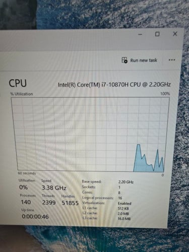 All In One PC  i7-10870H 8 Cores/16 Threads/RAM 16GB/SSD 56GB/24" /Win11 Pro