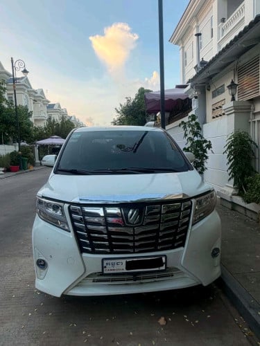 Alphard 010ឡេីងមុខ016 color white door auto 3 v4 pon1 កៅអីម៉ាស្សា VIP plate កម្ពុជា ឈេា្មះម្ចាស់ដេីម