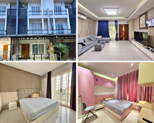 Beautiful House 4 Bedrooms for RENT near True VISIONS International School of Cambodia