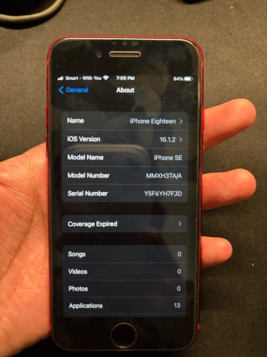 Iphone se 3 99% នៅស្អាតថ្ម ១០០ ស៊ីន ios 16.1.2