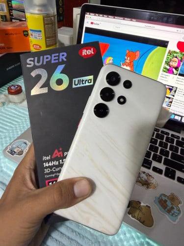 Itel super S26 Ultra Ram8+5G/256GB ស្អាតខ្ចី99% សាណុំហ្សុីនទាំងអស់