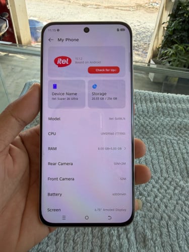 Itel super S26 Ultra Ram8+5G/256GB​ ស្អាតខ្ចី99% សាណុំហ្សុីន​ទាំងអស់