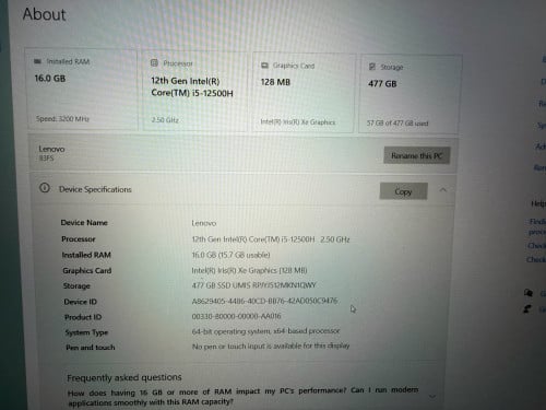 Lenovo 83FS 95%