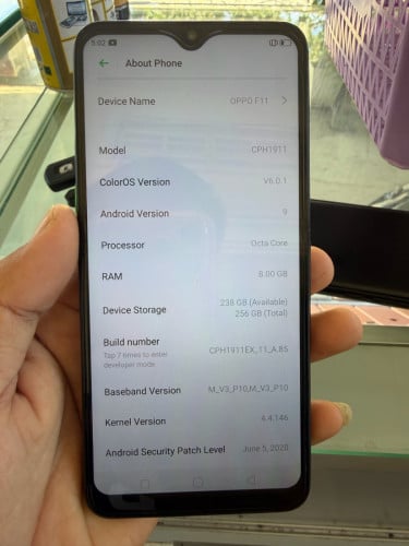 OPPO F11 Ram8/256GB សាណុំហ្សុីន